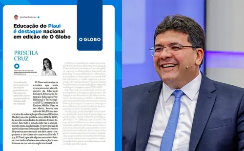 Educação do Piauí é destaque em O Globo e Rafael Fonteles comemora