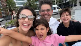 Em família, Lícia Cândido e Pedro Victor Leopoldino curtem viagem ao RJ (Foto: Instagram)