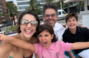 Em família, Lícia Cândido e Pedro Victor Leopoldino curtem viagem ao RJ (Foto: Instagram)