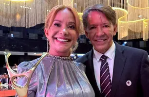 Empresária Soraya Aguiar e o marido Edmar José recebem homenagem especial (Foto: Instagram)