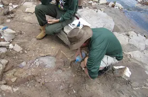 Escavação do anfíbio em Pastos Bons (MA) (Foto: Reprodução/ UFPI)