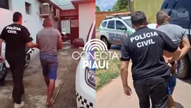 Ex ameaça mulher por telefone dentro de delegacia e acaba preso em Altos (Foto: Repórter 12 / Conecta Piauí)