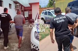 Ex ameaça mulher por telefone dentro de delegacia e acaba preso em Altos (Foto: Repórter 12 / Conecta Piauí)