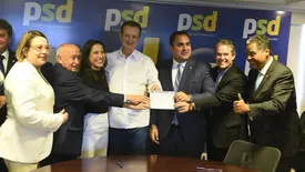 Filiação da Governadora Raquel Lyra e do  Deputado Georgiano Neto (Foto: Reprodução)