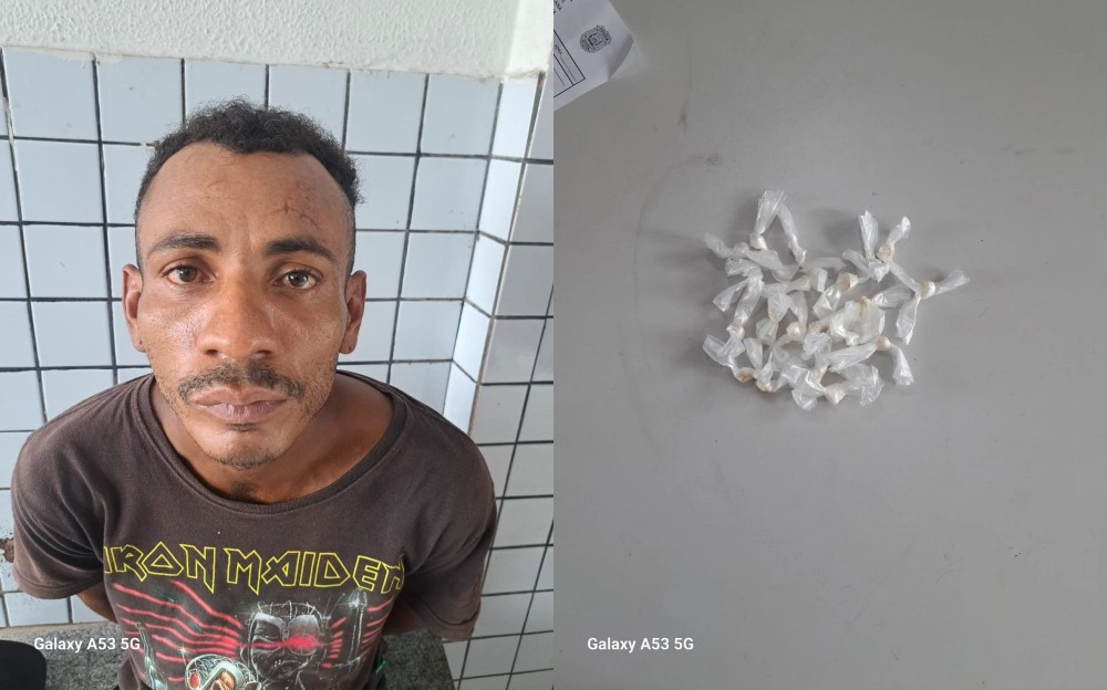 Força Tática conduz suspeito com 20 pedras de crack na Matinha