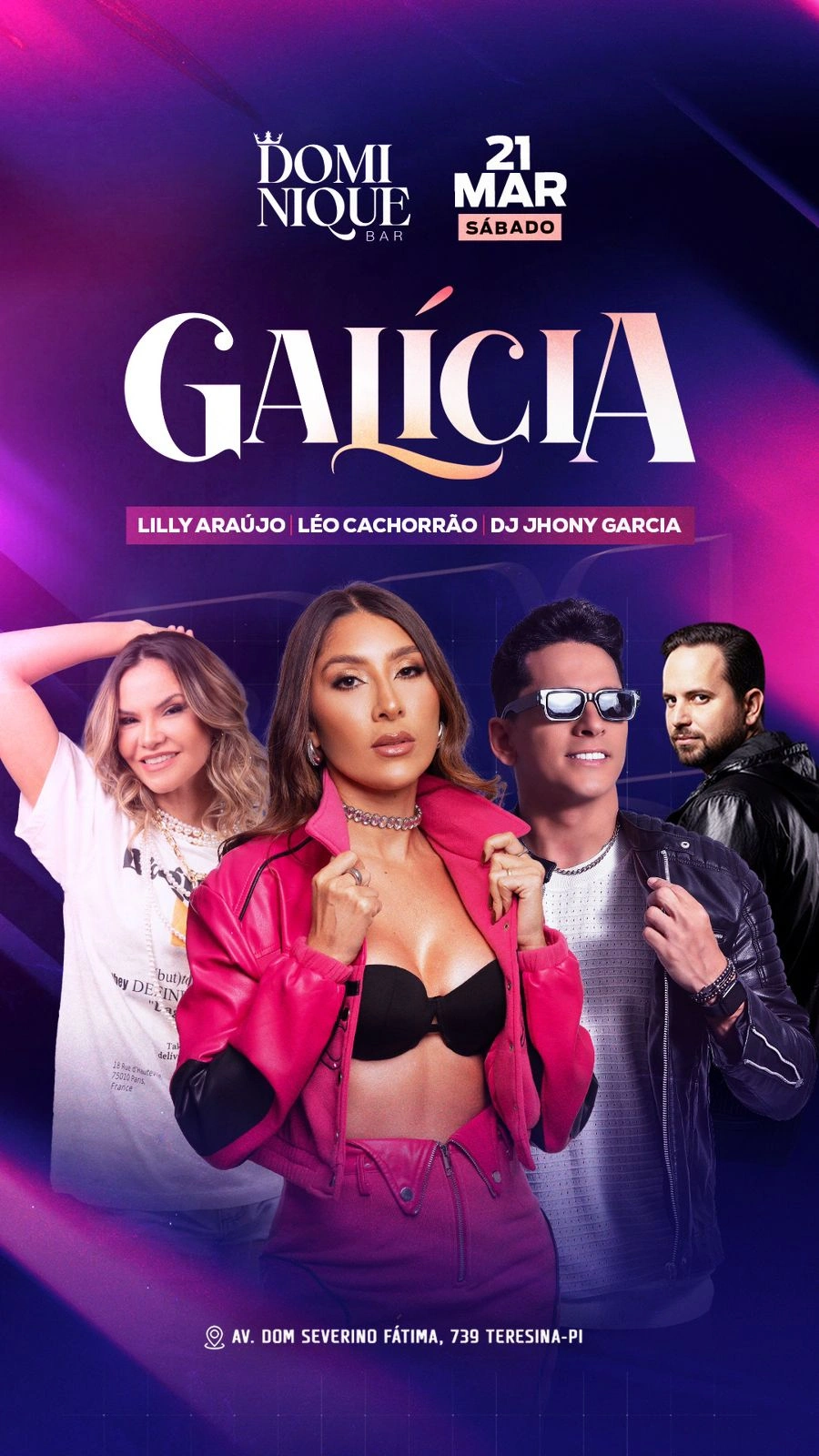 Galícia Cruz leva seus sucessos ao Dominique Bar em Teresina