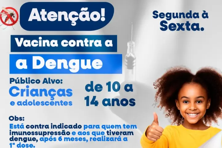 Gilbués inicia vacinação contra dengue para crianças e adolescentes