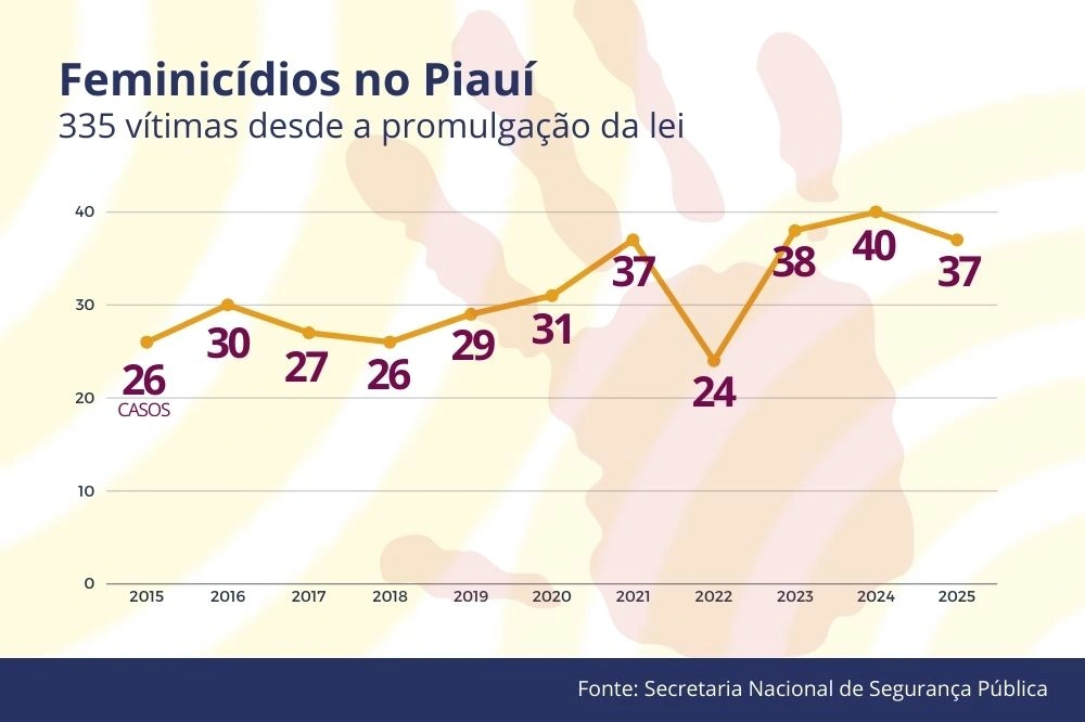 Histórico de feminicídios no Piauí