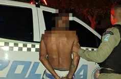 Homem é preso após ameaçar o próprio filho com facas e agredir policial em Pio IX