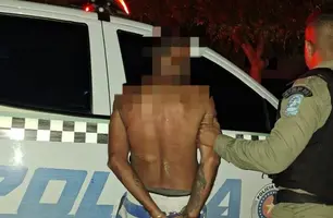 Homem é preso após ameaçar o próprio filho com facas e agredir policial em Pio IX (Foto: Divulgação/PMPI)