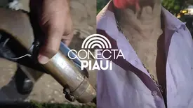 Idoso de 65 anos é conduzido à Central após ser flagrado com arma em Curralinhos (Foto: Conecta Piauí)