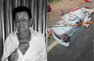 Idoso morre após ser atropelado ao tentar atravessar rodovia em cidade do Piauí (Foto: Reprodução)
