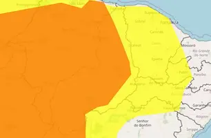 Inmet emite alerta laranja e coloca Piauí na área de risco para chuvas intensas (Foto: Reprodução/ INMET)