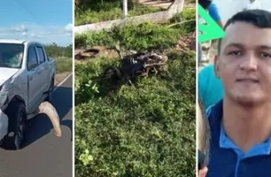 Jovem morre após colisão entre moto e caminhonete no interior do Piauí (Foto: Reprodução)