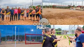 Luzilândia inaugura quadras de beach tênis no aniversário da cidade (Foto: Reprodução)