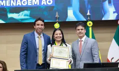 Marden Menezes homenageia Íris Moreira na Alepi pelo Dia da Mulher