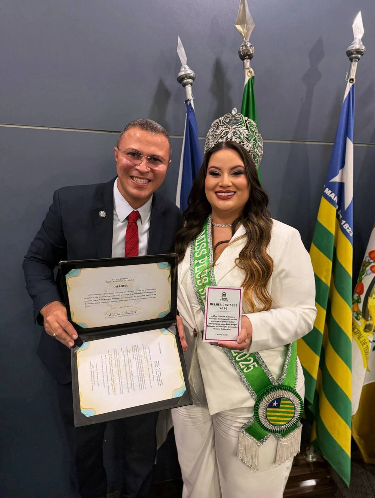 Miss Piauí Plus, Size Liara Ibiapina recebeu uma linda homenagem com o Prêmio Mulher Destaque 2026