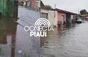 Moradores da zona Norte reclamam de rua alagada (Foto: Foto: Reprodução)