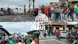 Moradores e comerciantes protestam contra novo trânsito na Rui Barbosa (Foto: Conecta Piauí)