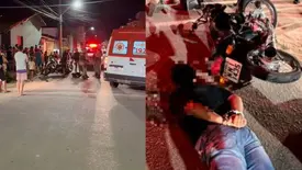 Motociclista desobedece ordem de parada e causa acidente em Pedro II (Foto: Reprodução)