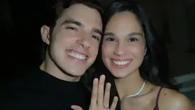 O empresário Rodrigo Pinto e a médica Naila Bucar ficaram noivos durante viagem (Foto: Instagram)