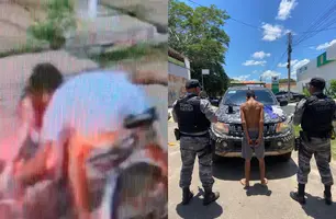 O suspeito do crime foi identificado e preso (Foto: Divulgação/PM)