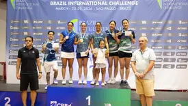 Piauienses brilham e Brasil é campeão geral do Internacional de Badminton (Foto: Ulisses Luiz/Fotop)