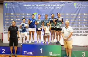 Piauienses brilham e Brasil é campeão geral do Internacional de Badminton (Foto: Ulisses Luiz/Fotop)