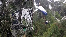 Piloto morre em queda de avião no Paraná durante forte chuva (Foto: Divulgação Corpo de Bombeiros)