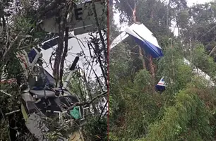 Piloto morre em queda de avião no Paraná durante forte chuva (Foto: Divulgação Corpo de Bombeiros)