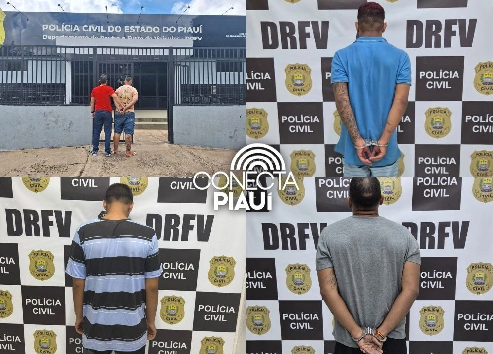 Polícia Civil prende suspeitos de roubos e furtos de veículos em Teresina