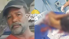 Polícia divulga imagens de suspeito de agredir mulher com facão em Demerval Lobão (Foto: Reprodução/Repórter 12/Conecta Piauí)