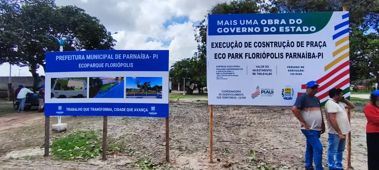 Prefeito Francisco Emanuel e deputado visitam obras em bairros de Parnaíba