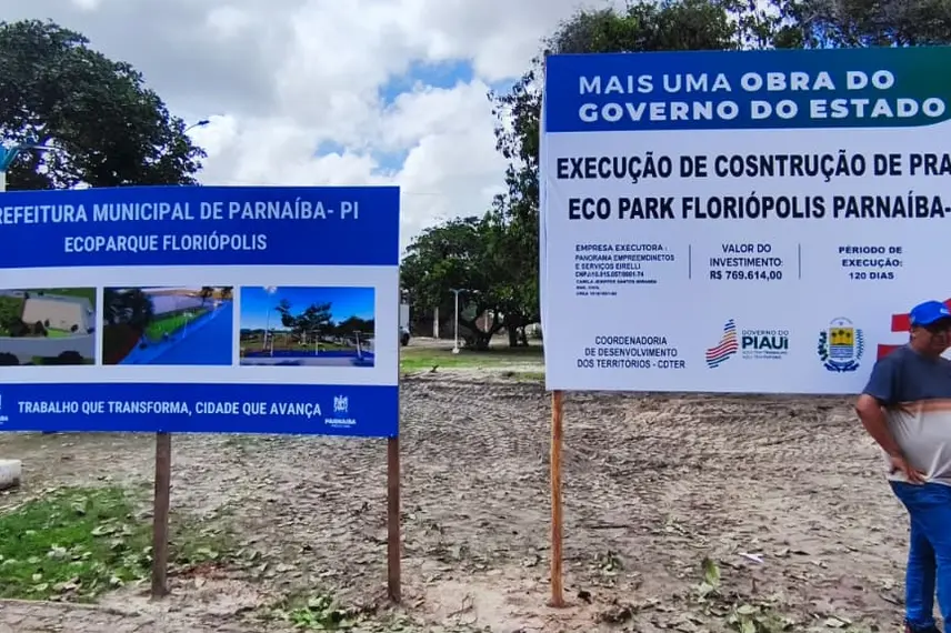 Prefeito Francisco Emanuel e deputado visitam obras em bairros de Parnaíba