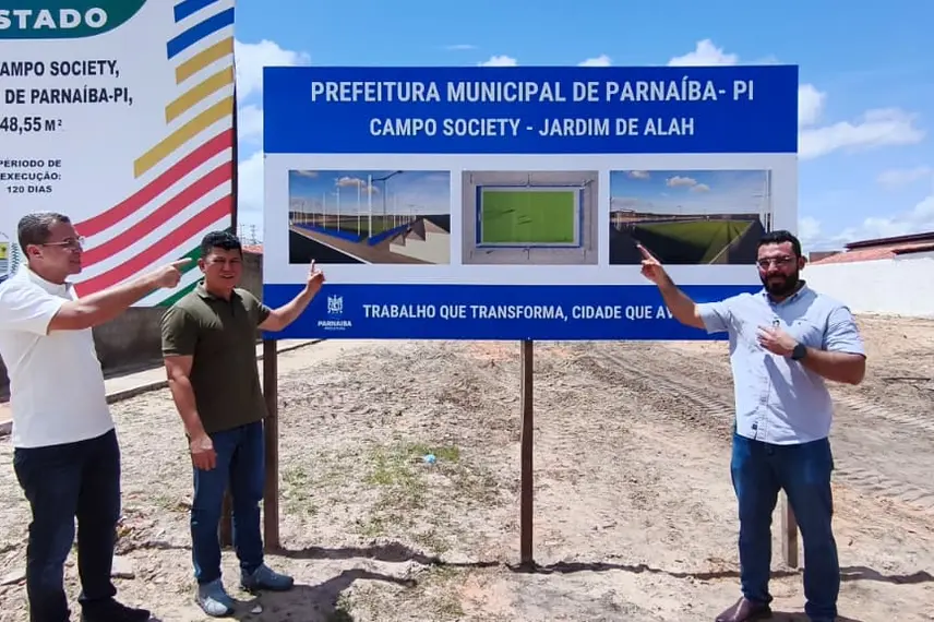 Prefeito Francisco Emanuel e deputado visitam obras em bairros de Parnaíba