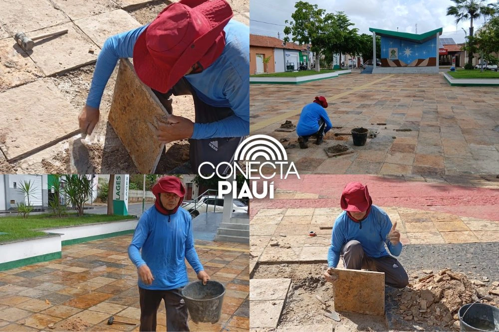 Prefeitura de Esperantina intensifica manutenção em praças da cidade