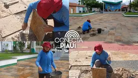 Prefeitura de Esperantina intensifica manutenção em praças da cidade (Foto: Conecta Piauí)