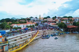 Prefeitura de Luzilândia monitora Rio Parnaíba e registra redução no nível da água (Foto: Reprodução)
