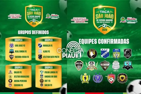 Prefeitura de São João do Arraial abre Taça São João com 14 equipes