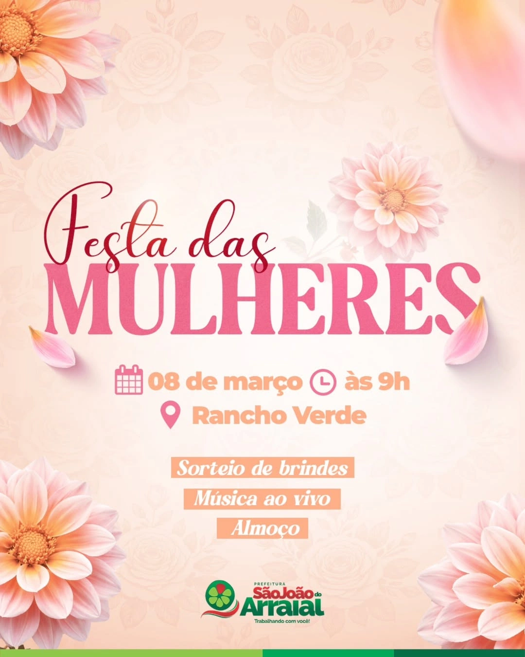 Prefeitura de São João do Arraial promove evento em alusão ao Dia da Mulher