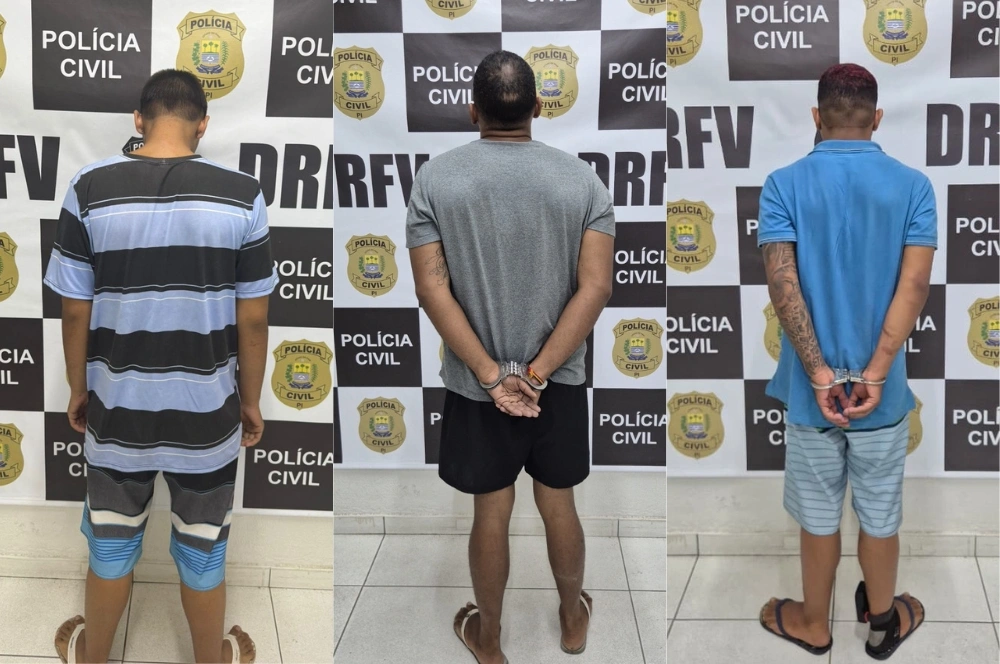 Quatro suspeitos de envolvidos no roubo e furto de veículos são presos em Teresina