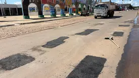 Recuperação asfáltica na Av. Petrônio Portela é intensificada em Esperantina (Foto: Reprodução)