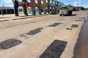 Recuperação asfáltica na Av. Petrônio Portela é intensificada em Esperantina (Foto: Reprodução)