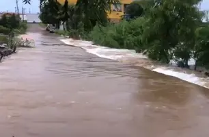 Riacho São Lourenço volta a correr após chuva e anima moradores no PI (Foto: Conecta Piauí)