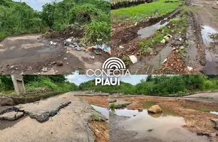 Ruas viram 'trajeto de rally' por descaso na zona Leste de Teresina (Foto: Conecta Piauí)