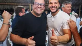 Saulo Trajano participa de encontro político com prefeitos em São Pedro (Foto: Reprodução)