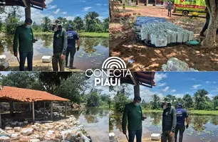 Semarh alerta para risco de contaminação após carreta tombar em Bertolínia (Foto: Reprodução)