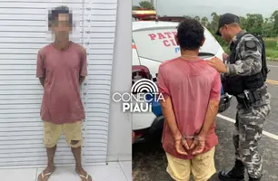 Suspeito de estupro é preso pela PM em Ilha Grande do Piauí (Foto: Reprodução)