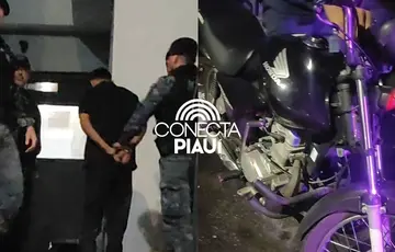 Suspeito é preso com moto roubada após ação da ROMU na zona Norte de Teresina