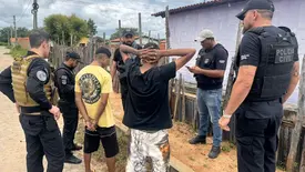 Suspeitos de roubo, estupro e homicídio são detidos durante operação em Floriano (Foto: Divulgação/Polícia Civil)